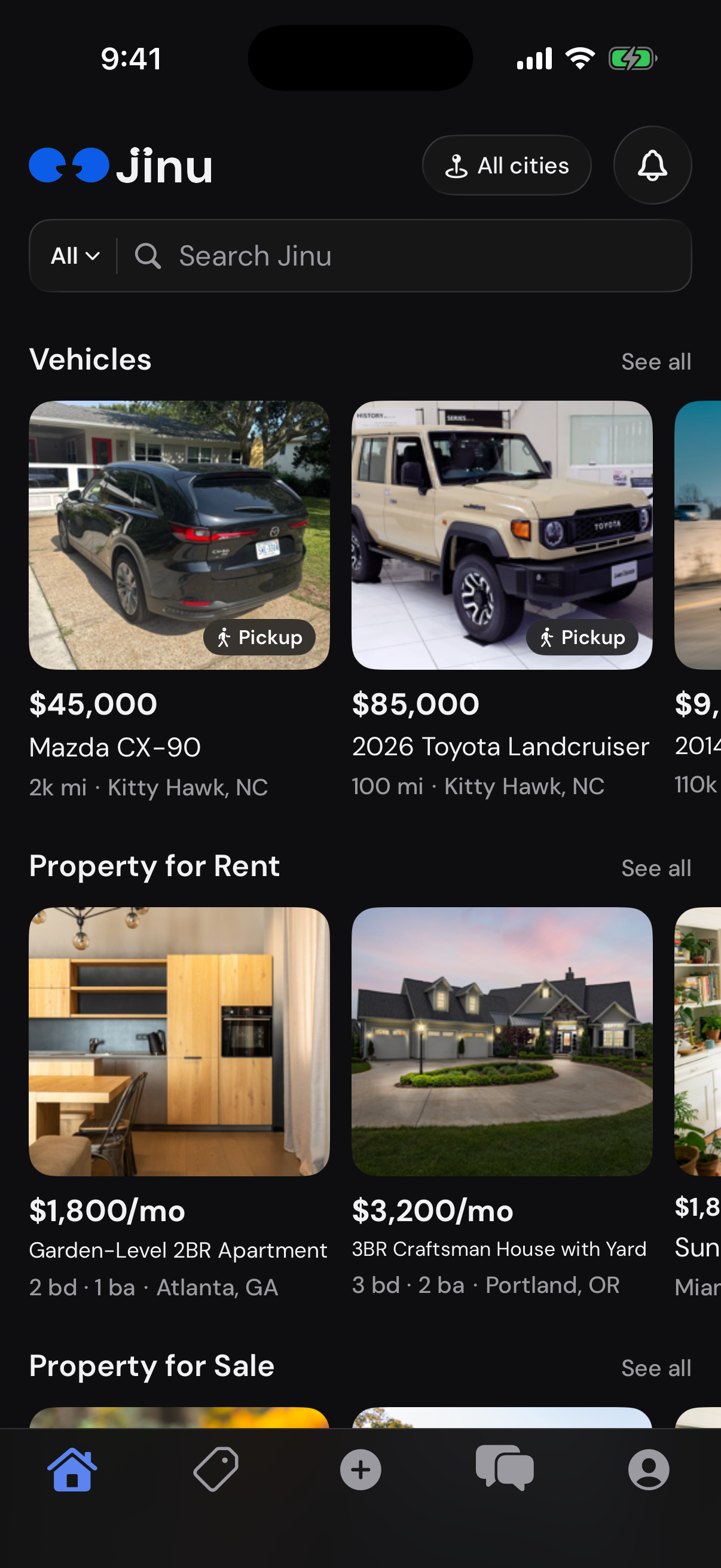 Jinu — local marketplace app designed and built by NearBlack