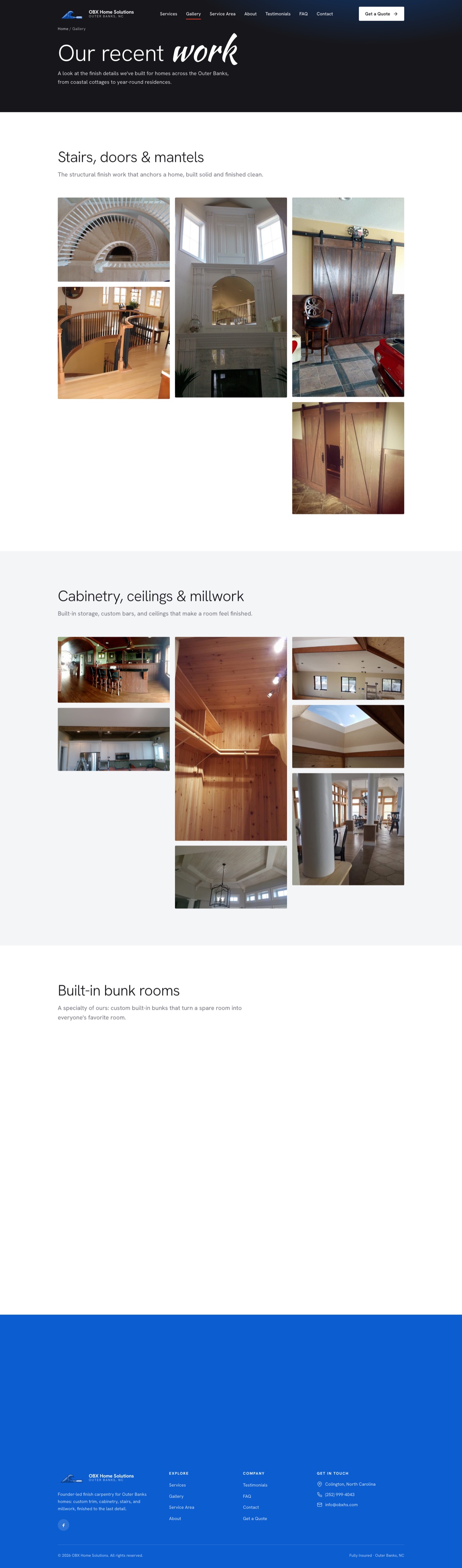 OBX Home Solutions · the full project gallery page