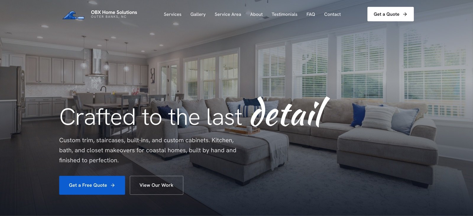OBX Home Solutions · the new homepage
