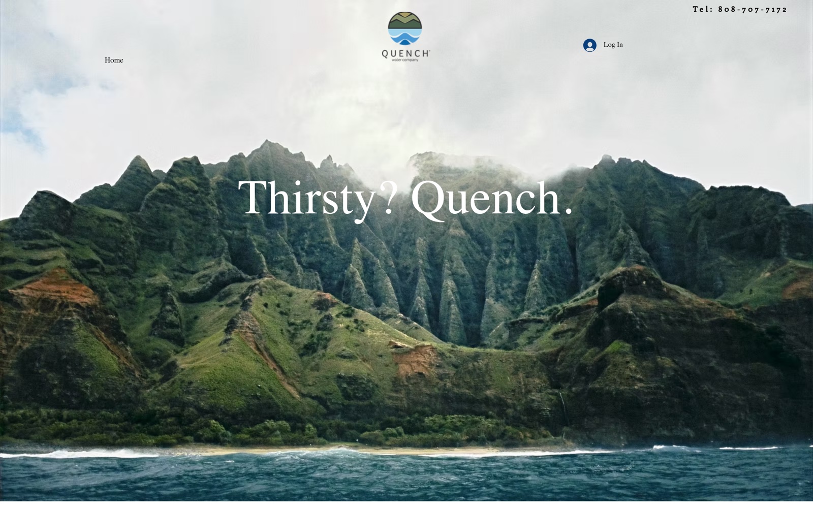 Quench Water Co before the refresh — the old site