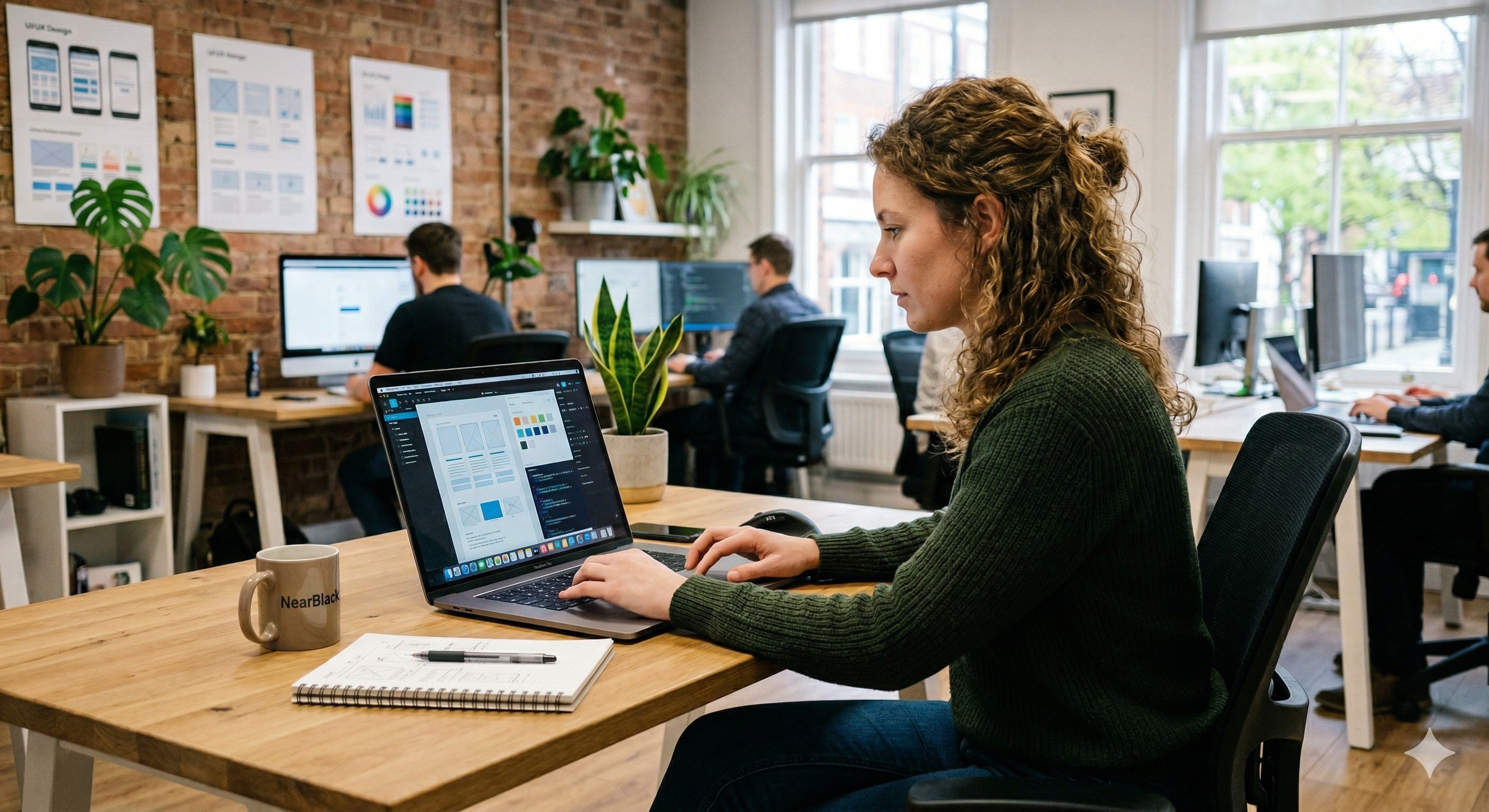 A NearBlack designer building a staging site on day one